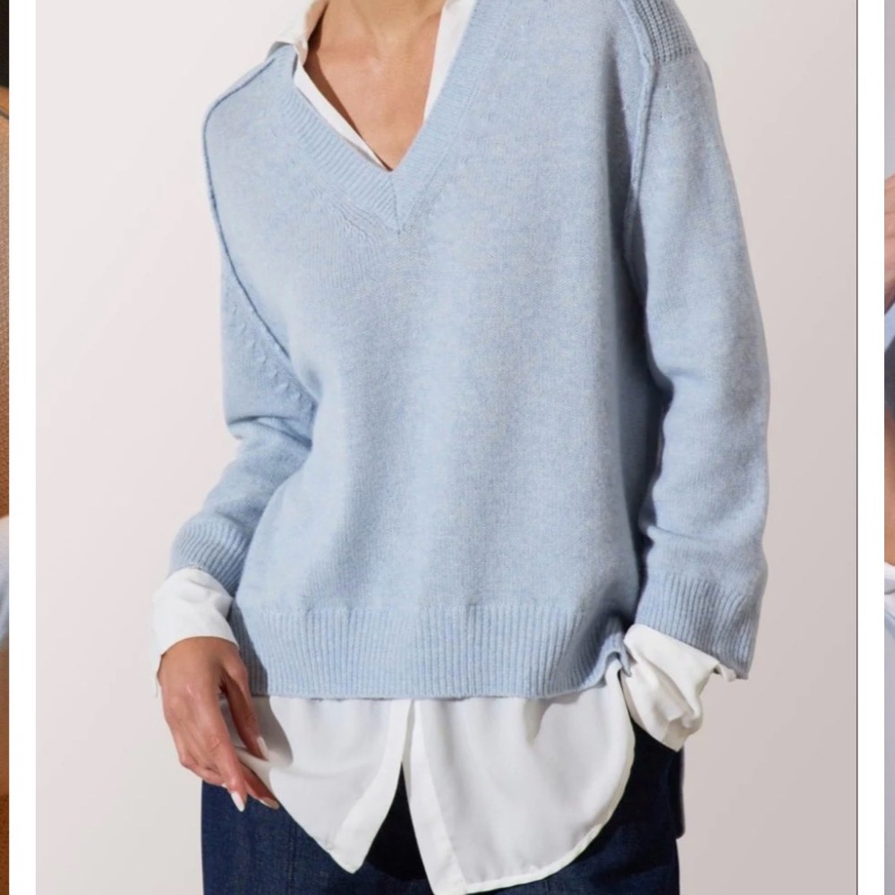 Brochu Walker The Looker Layered V-Neck Sweater, size X, worn once!